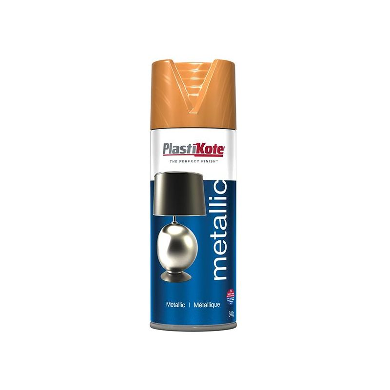 Plastikote Metallic Spray Bronze 400ml PlastiKote - RockBottom Nothampton