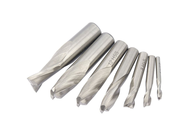 Draper HSS End Mill Set Dia. Two Flute, 4 - 16mm 04663 Draper - Town Tools 