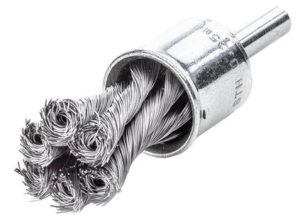 Lessmann Knot End Brush with Shank 22mm, 0.35 Steel Wire Lessmann - RockBottom Northampton