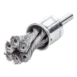 Lessmann Knot End Brush with Shank 22mm, 0.35 Steel Wire Lessmann - RockBottom Northampton