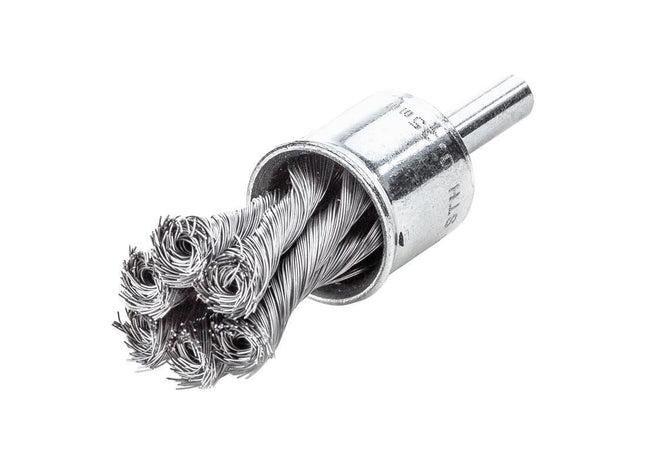 Lessmann Knot End Brush with Shank 22mm, 0.35 Steel Wire Lessmann - RockBottom Northampton
