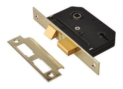 Union ES-SL Essentials 3 Lever Mortice Sashlock Polished Brass 65mm 2.5in Visi UNION - RockBottom Northampton