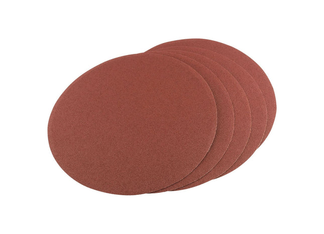 Draper Self-Adhesive Aluminium Oxide Sanding Discs, 200mm, 80 Grit (Pack of 5) Draper - Town Tools 