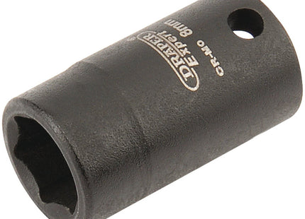 Draper Expert HI-TORQ 6 Point Impact Socket, 1/4" Sq. Dr., 8mm Draper - Town Tools 