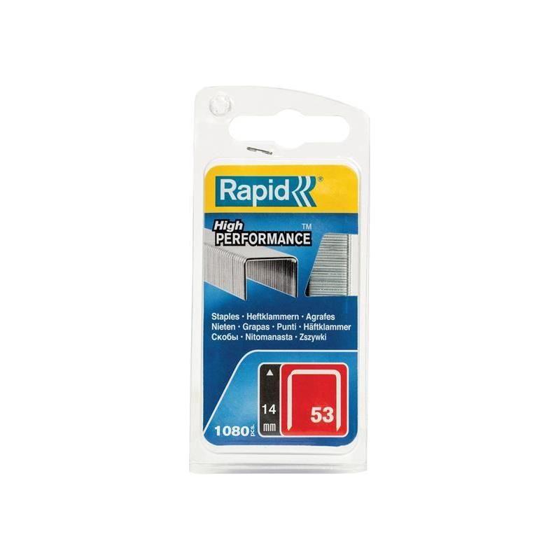 Rapid 53/14B 14mm Galvanised Staples (Pack 1080) Rapid - RockBottom Nothampton