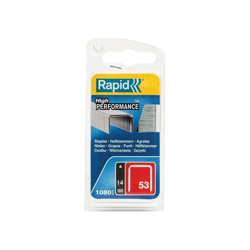 Rapid 53/14B 14mm Galvanised Staples (Pack 1080) Rapid - RockBottom Nothampton