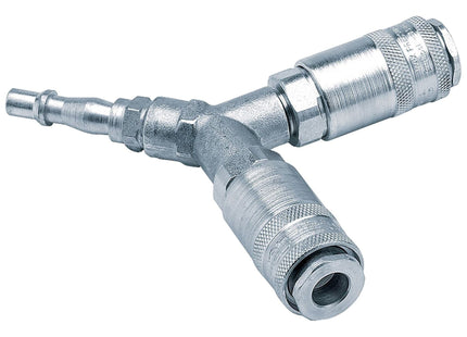 Draper PCL Twin Standard Coupling, 2 x Male Couplings, 1 x Tailpiece (Sold Loose Draper - Town Tools 