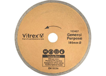 Vitrex Standard Diamond Blade 180mm Vitrex - RockBottom Northampton