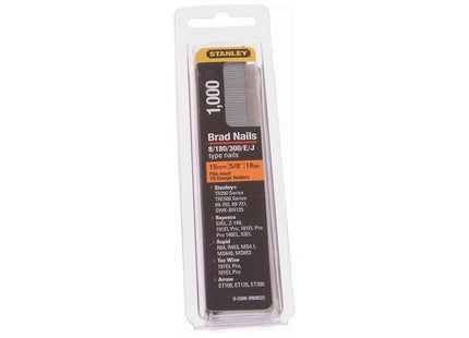 Stanley® Hand Tools SWKBN Brad Nail 15mm SWKBN062 (Pack 1000) STANLEY® Hand Tools - RockBottom Nothampton