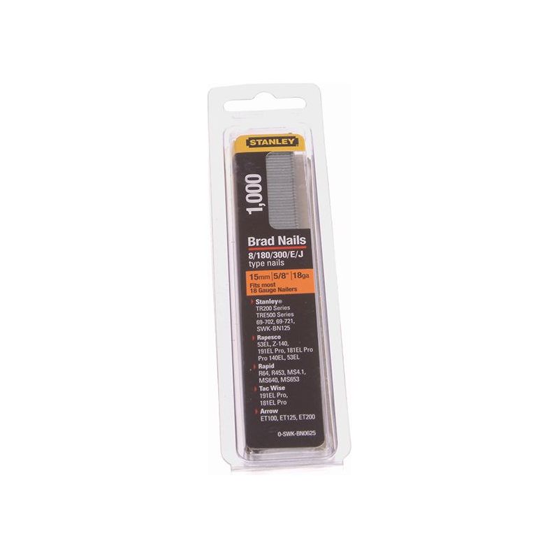 Stanley® Hand Tools SWKBN Brad Nail 15mm SWKBN062 (Pack 1000) STANLEY® Hand Tools - RockBottom Nothampton