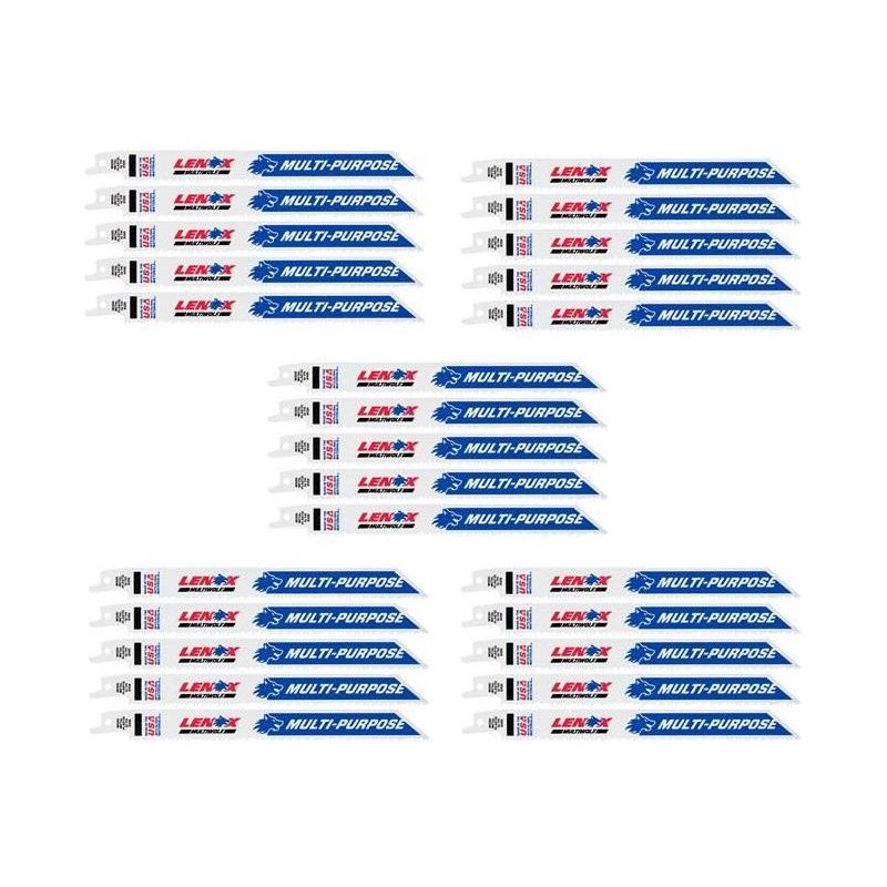 Lenox MultiWolf Wave Edge Reciprocating Saw Blade 203 x 19 x 1.3mm 10 TPI (Pack 25) LENOX - RockBottom Northampton