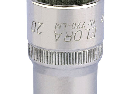 Draper Elora Bi-Hexagon Socket, 1/2" Sq. Dr., 20mm 24658 Draper - Town Tools 