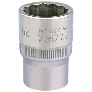Draper Elora Bi-Hexagon Socket, 1/2" Sq. Dr., 20mm 24658 Draper - Town Tools 