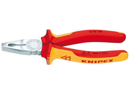 Draper Knipex 03 06 180 SBE Fully Insulated Combination Pliers, 180mm 81204 Draper - Town Tools 