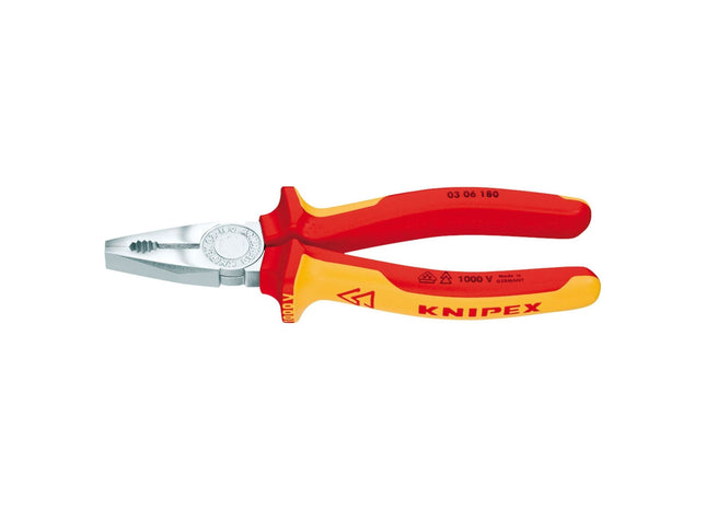 Draper Knipex 03 06 180 SBE Fully Insulated Combination Pliers, 180mm 81204 Draper - Town Tools 