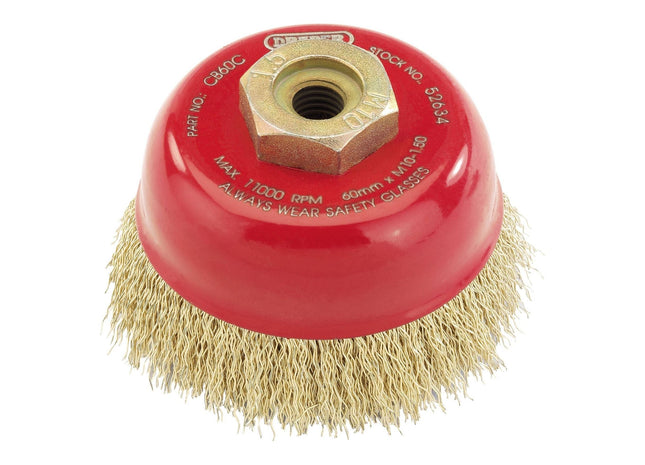 Draper Crimped Wire Cup Brush, 60mm, M10 52634 Draper - Town Tools 