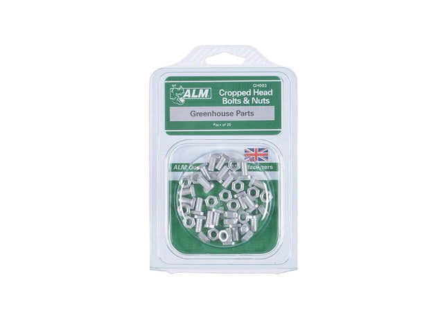 Alm Manufacturing GH003 Cropped Glaze Bolts & Nuts Pack of 20 ALM Manufacturing - RockBottom Northampton 