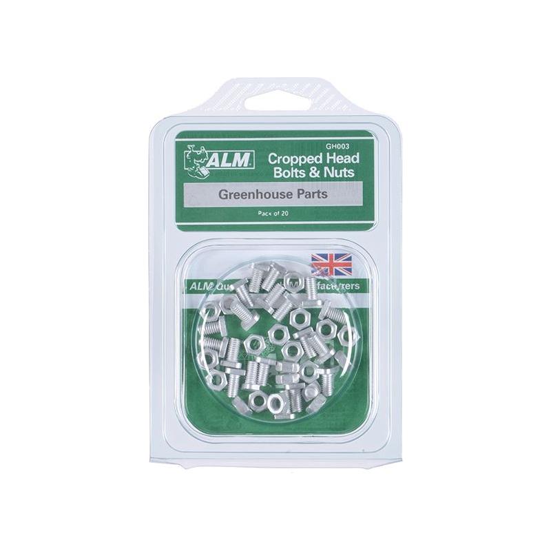 Alm Manufacturing GH003 Cropped Glaze Bolts & Nuts Pack of 20 ALM Manufacturing - RockBottom Northampton 