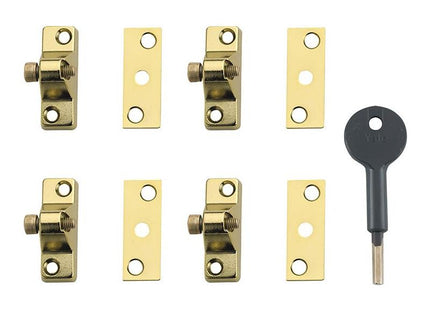 Yale Locks 8K118 Economy Window Lock Electro Brass Finish Pack of 4 Visi Yale Locks - RockBottom Northampton