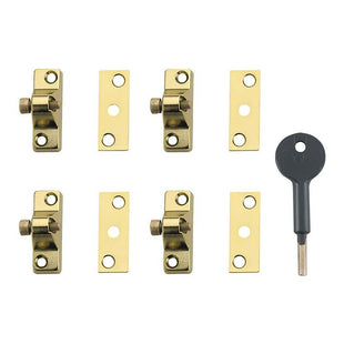 Yale Locks 8K118 Economy Window Lock Electro Brass Finish Pack of 4 Visi Yale Locks - RockBottom Northampton