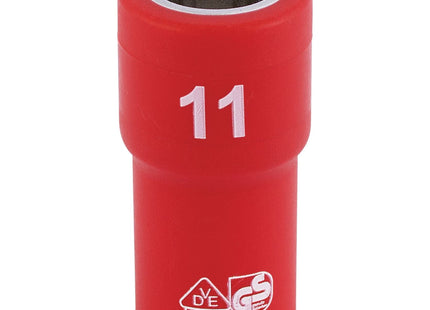 Draper Fully Insulated VDE Socket, 1/4" Sq. Dr., 11mm 31485 Draper - Town Tools 