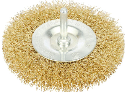 Draper Brassed Steel Crimped Wire Wheel Brush, 100mm 41428 Draper - Town Tools 