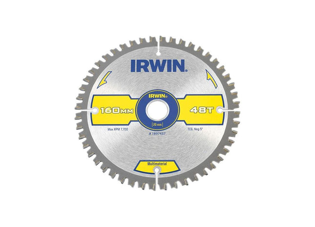 Irwin® Multi Material Circular Saw Blade 160 x 20mm x 48T TCG IRWIN® - RockBottom Northampton