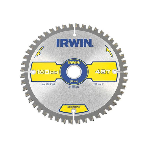 Irwin® Multi Material Circular Saw Blade 160 x 20mm x 48T TCG IRWIN® - RockBottom Northampton