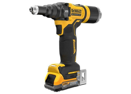 Dewalt Power Tools DCF403E1T XR 3/16in Brushless Riveter 1 x 1.7Ah POWERSTACK™ Li-ion DeWALT Power Tools - RockBottom Northampton