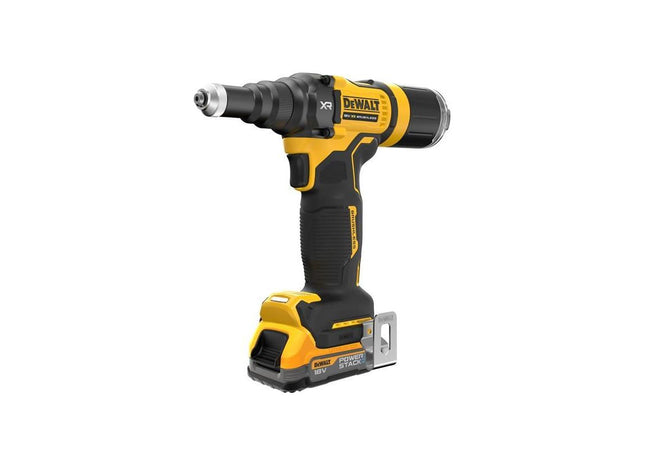 Dewalt Power Tools DCF403E1T XR 3/16in Brushless Riveter 1 x 1.7Ah POWERSTACK™ Li-ion DeWALT Power Tools - RockBottom Northampton