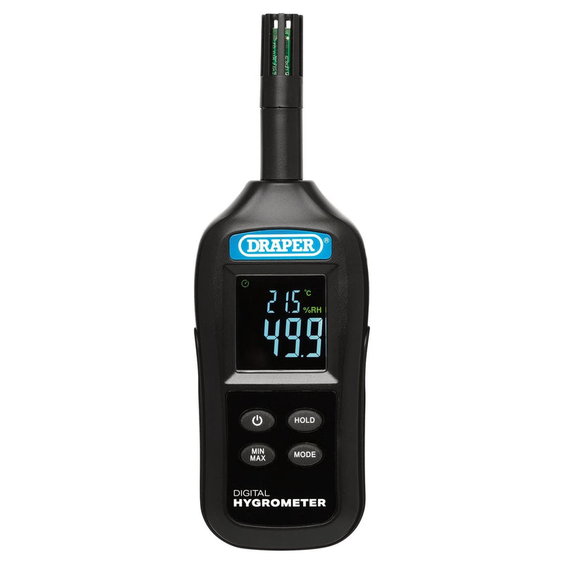 Handheld Digital Hygrometer - Humidity and Temperature Meter, 0-100% RH and -20 to +70&deg;C Draper - Town Tools