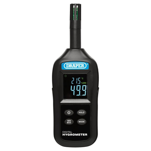 Handheld Digital Hygrometer - Humidity and Temperature Meter, 0-100% RH and -20 to +70&deg;C Draper - Town Tools