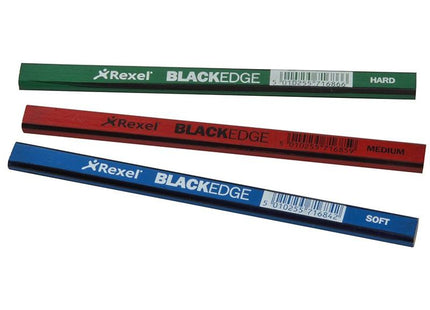 Blackedge Carpenter's Pencils - Assorted (Card 12) Blackedge - RockBottom Northampton