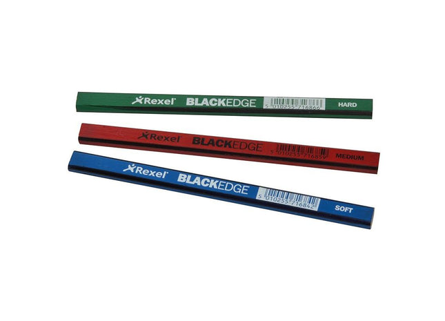 Blackedge Carpenter's Pencils - Assorted (Card 12) Blackedge - RockBottom Northampton