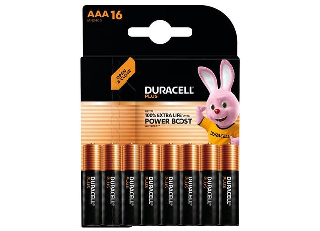 Duracell AAA Cell Plus with Power Boost Batteries (Pack 16) Duracell - RockBottom Northampton