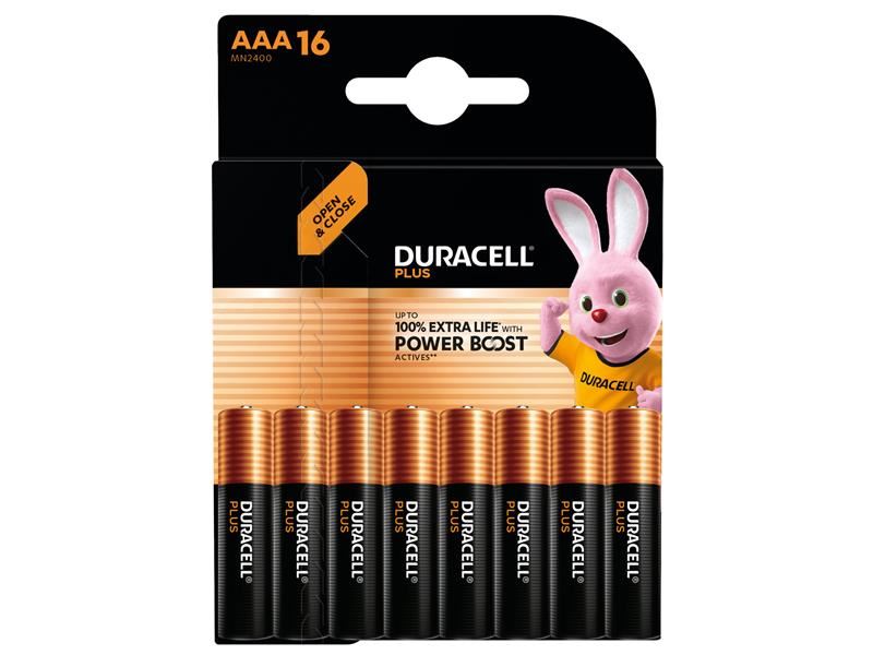 Duracell AAA Cell Plus with Power Boost Batteries (Pack 16) Duracell - RockBottom Northampton