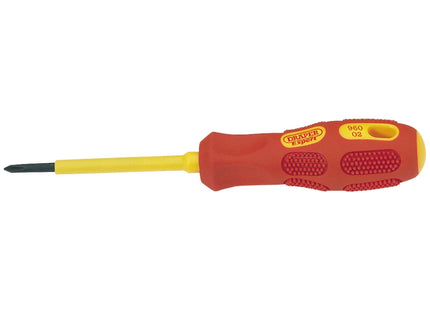 Draper VDE Approved Fully Insulated Cross Slot Screwdriver, No.0 x 60mm (Sold Lo Draper - Town Tools 