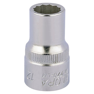 Draper Elora Bi-Hexagon Socket, 1/2" Sq. Dr., 12mm 24575 Draper - Town Tools 