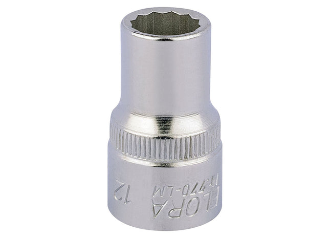 Draper Elora Bi-Hexagon Socket, 1/2" Sq. Dr., 12mm 24575 Draper - Town Tools 