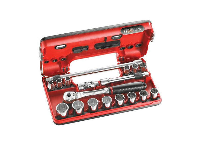 Facom 3/8in Drive Socket Detection Box Socket Set, 18 Piece Facom - RockBottom Northampton