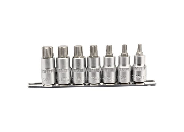 Draper TX-STAR Plus Socket Bit Set, 1/2" Sq. Dr., 55mm (7 Piece) Draper - Town Tools 