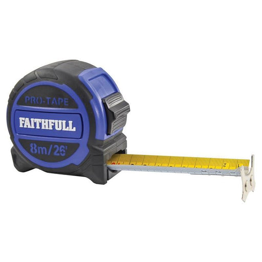 Faithfull Pro Tape Measure 8m/26ft (Width 32mm) Faithfull - RockBottom Northampton
