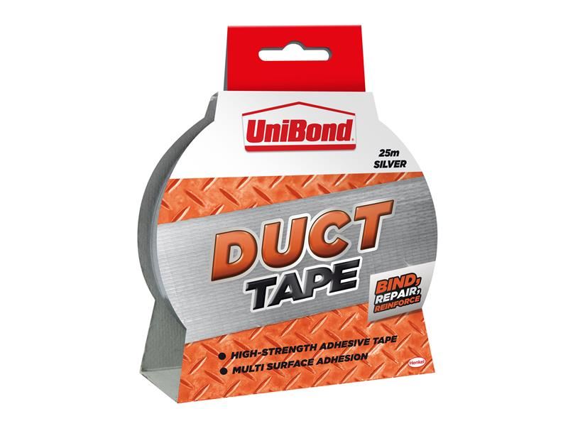 UniBond DIY Duct Tape Silver 50mm x 25m UniBond - RockBottom Northampton