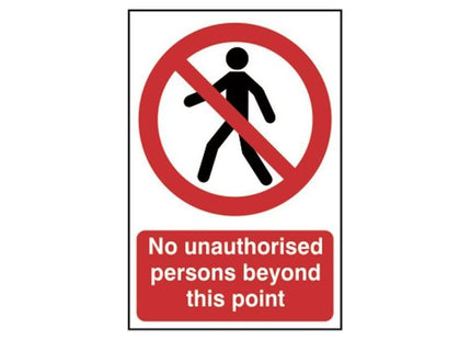 Scan No Unauthorised Persons Beyond This Point - PVC Sign 200 x 300mm Scan - RockBottom Nothampton