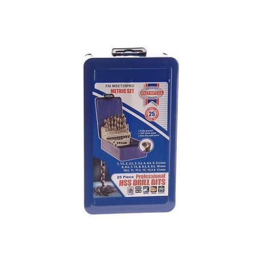 Faithfull HSS Drill Bit Set of 25 M2 1 - 13mm & Case Faithfull - RockBottom Northampton