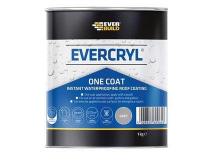 Everbuild Sika EVERCRYL® One Coat Grey 1kg Everbuild Sika - RockBottom Northamptin