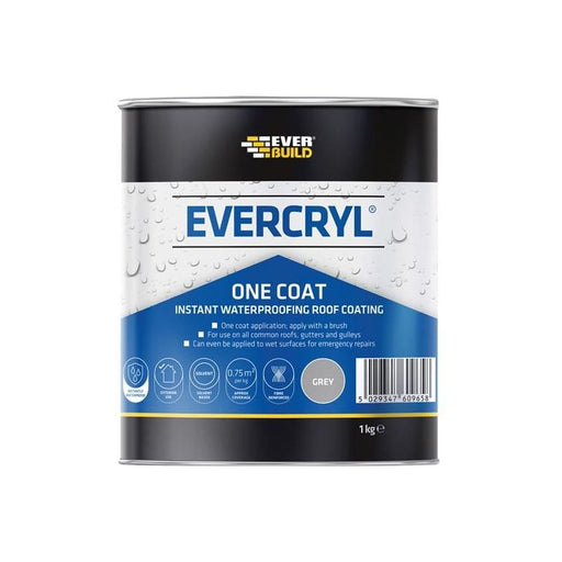 Everbuild Sika EVERCRYL® One Coat Grey 1kg Everbuild Sika - RockBottom Northamptin