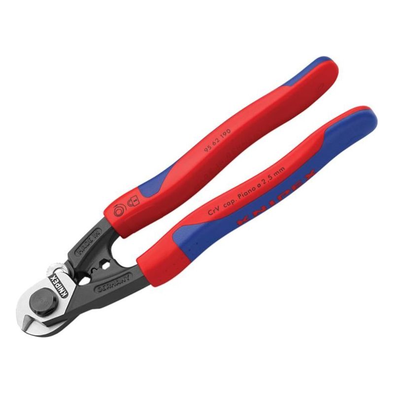 Knipex Wire Rope/Bowden Cable Cutters Multi-Component Grip 190mm Knipex - RockBottom Northampton