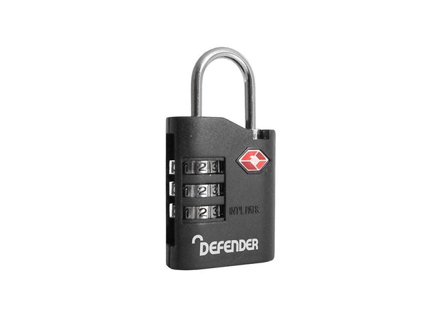 Defender TSA Combination Padlock 35mm DEFENDER - RockBottom Northampton