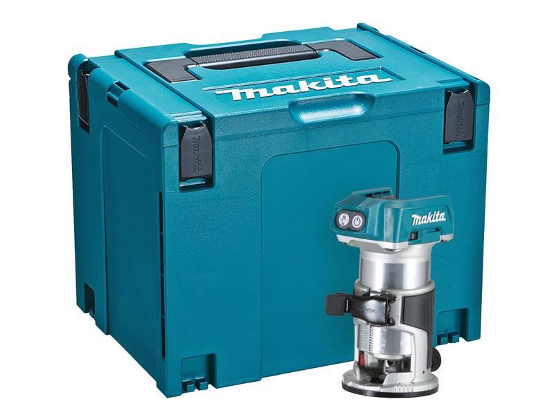 Makita DRT50ZJ BL LXT Router/Trimmer Body 1/4 & 3/8 18V Bare Unit + Case Makita - RockBottom Northampton 